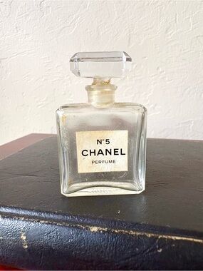 Vintage Chanel No. 5 Original Glass Collectable Empty Mini Perfume Bottle